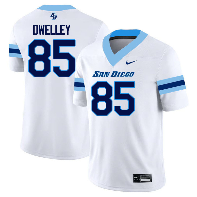 San Diego Toreros #85 Ross Dwelley College Football Jerseys,Uniforms-White